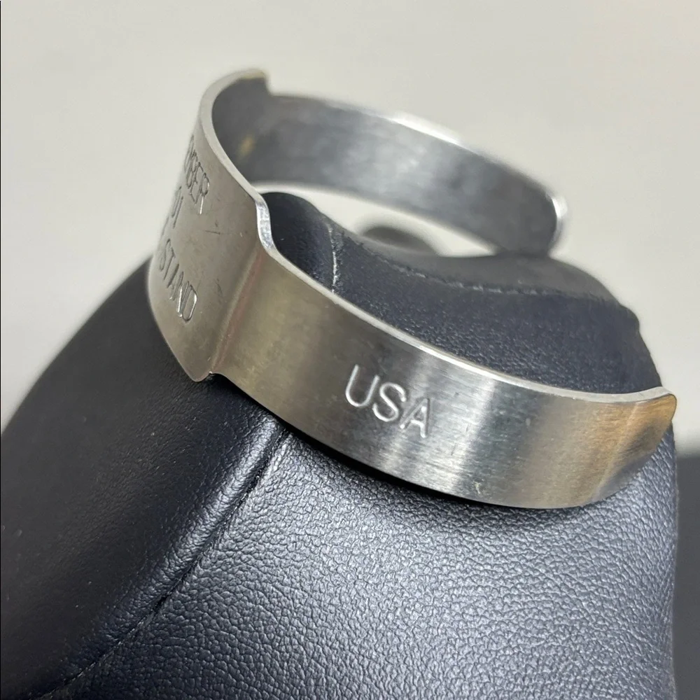 Silver Engraved 9/11 United We Stand Bracelet